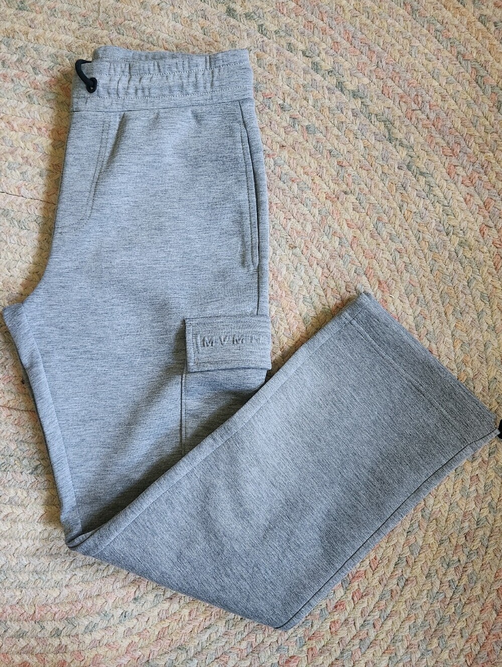 MVMT Light Gray Men's Cargo Jogger Sweatpants